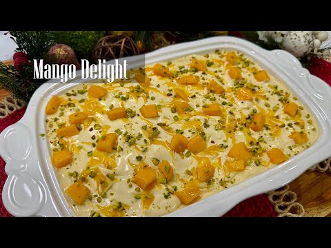 Mango delight ||  Creamy Mango dessert ||  No Bake Mango dessert Recipe - RKC 