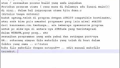 Creating first project on Budak Ageung ATmega128 EVB with WinAVR 20100110