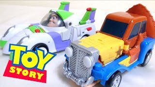 【トイストーリー】くるまにへんけいするウッディーとバズ・ライトイヤーだ！ヲタファのレビュー / Toy Story Transform to a Vehicle Woody & Buzz
