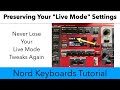 Save live mode as a regular program for safe keeping nord keyboards