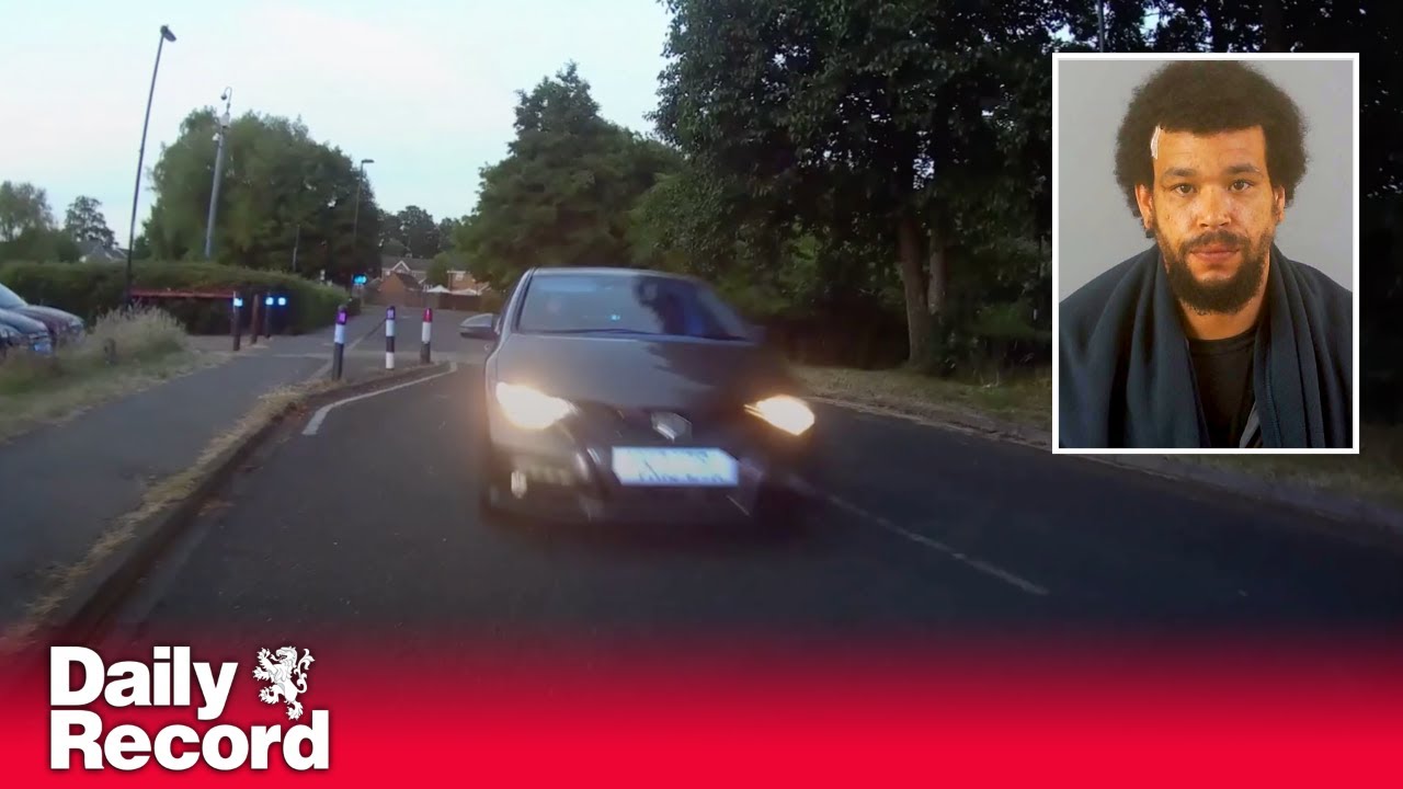 Dash-cam footage: Man jailed for four years after ramming police ...