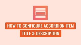 Easy Accordion Pro - How To Configure Accordion Item Title & Description