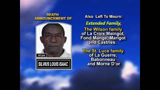 Silvius Louis Isaac ~ Long Obituary