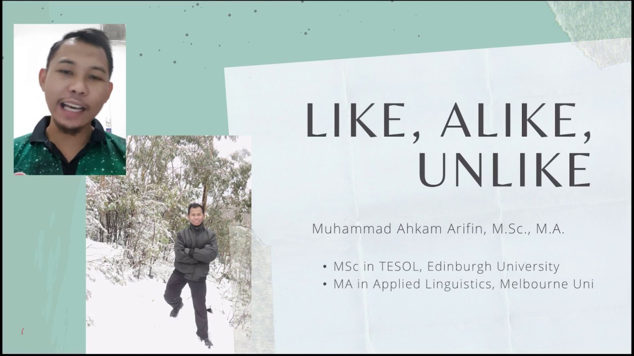 Skill 59 Distinguish like, alike, and unlike - Belajar structure and written expression