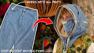 How to Make a Balaclava From Old Jeans | Denim Upcycle Sewing Tutorial