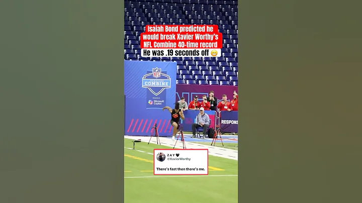 Isaiah Bond predicted he would break the 40-time record 😬