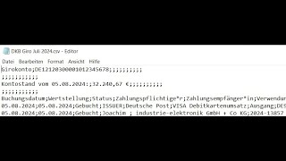 ckonverter.de - DKB CSV Kontoumsätze in MT940, CAMT053 oder CSV konvertieren