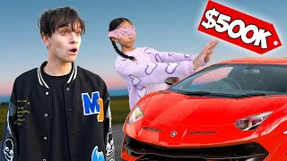 Buying EVERYTHING Our Little Sister Touches Blindfolded!
