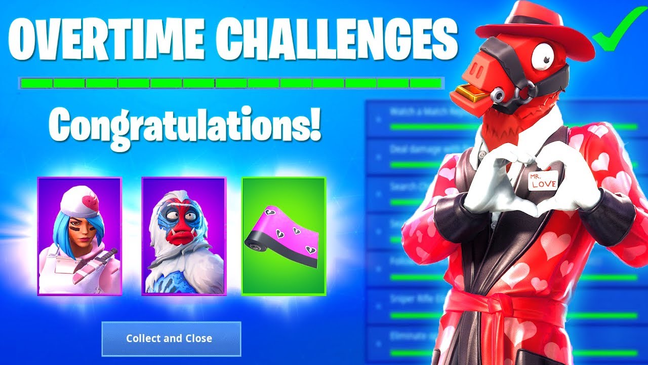 Fortnite free overtime challenges