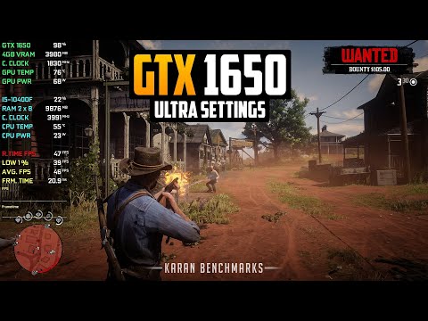 Red Dead Redemption 2 On GTX 1650 @ 1080p Ultra Settings - Almost !!