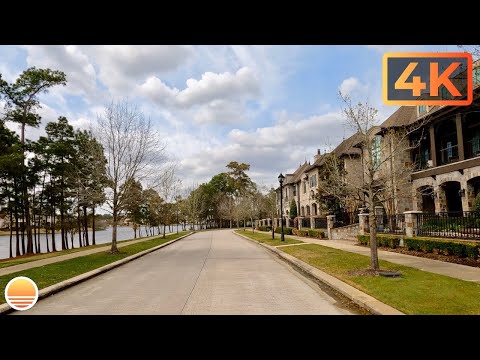 The East Shore Neighborhood in The Woodlands, Texas, USA. An UltraHD 4K Real Time Driving Tour.