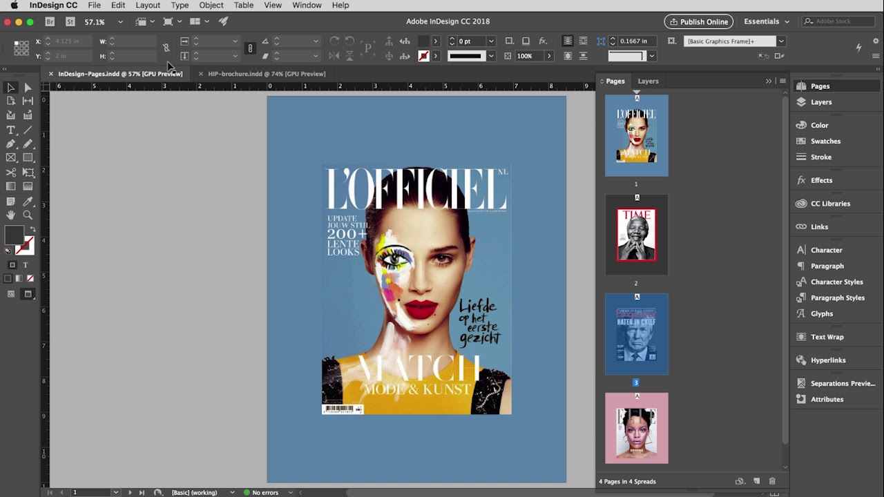 Adobe InDesign | Modifying Pages in Document Setup & the Pages Window ...