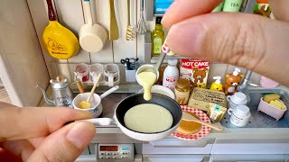 Re-Ment Mini Kitchen | Mini Pancake & Cappuccino | Toy Miniatures | Toy Food Cooking (ASMR)