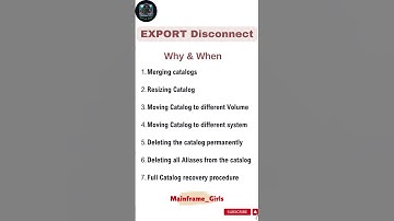 Mainframe IDCAMS EXPORT DISCONNECT #mainframe #ibm #commands #functions #parameters #shorts #youtube