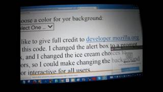 JavaScript onBlur and onChange Methods to Change Background Colors Profile