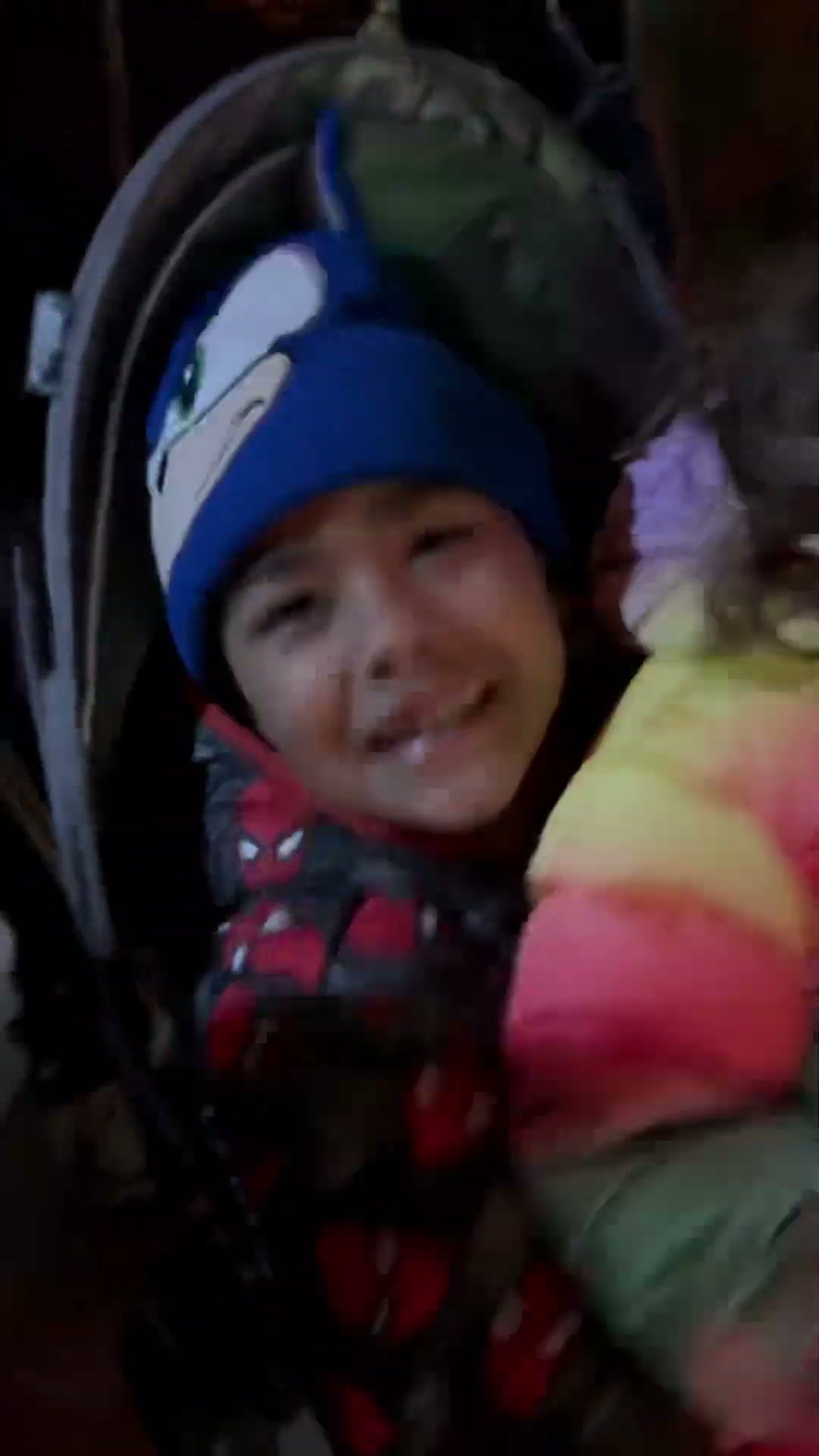 Brother and sister watch Christmas parade #shorts