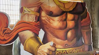 Sri Anjaneya 35 feet cutout Painting {part2} || @Prasanna_artist  || #art #viral #drawing #hanuman