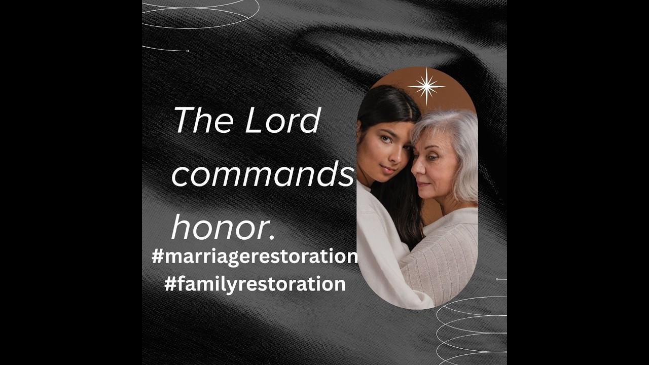 The Lord commands honor. #honor #mother #father #motherinlaw #wisdom #peace #unity #restoration