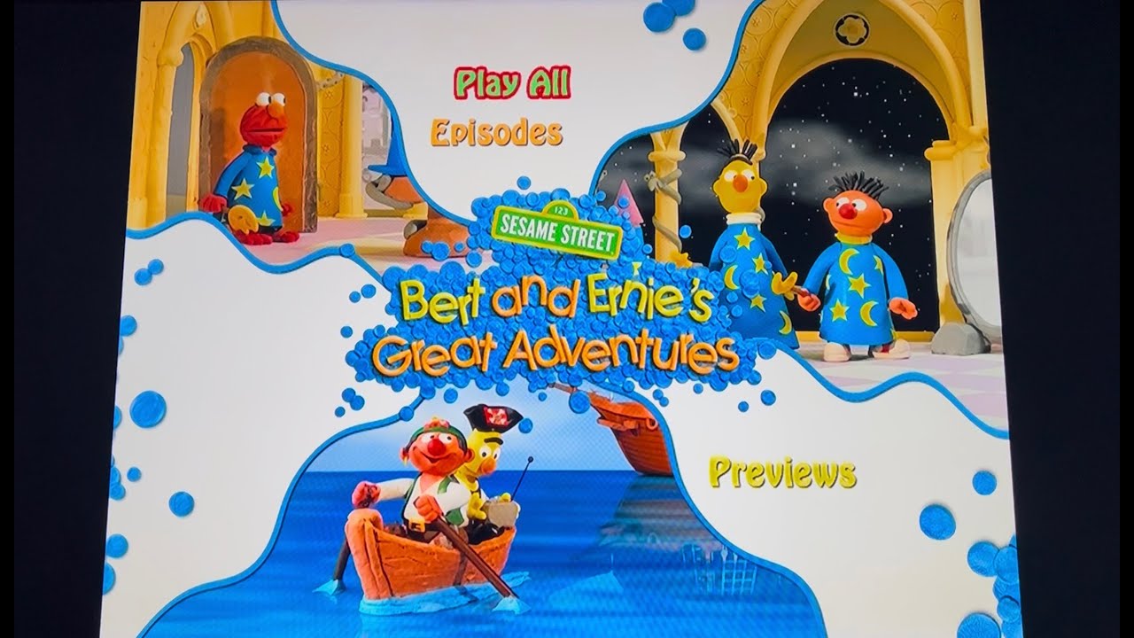 Sesame Street BERT AND ERNIE'S GREAT ADVENTURES DVD Menu