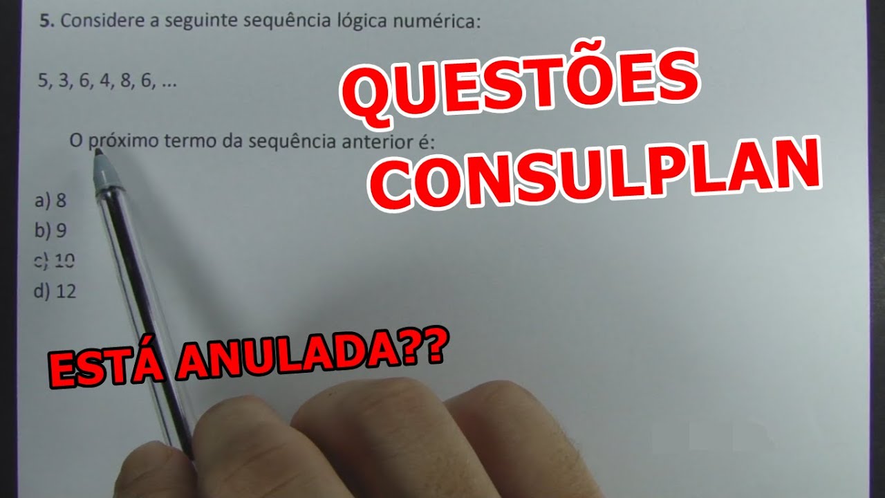 QUESTÕES CONSULPLAN #2 - 5 QUESTÕES CONCURSO!!!