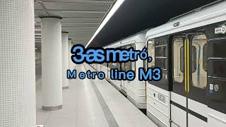 Budapest metro lines: M1 & M3, in 2023.