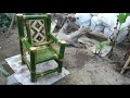 cara membuat kursi dari bambu