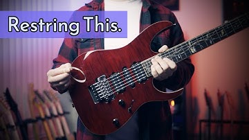How to Restring an Ibanez/Floyd Rose Floating Tremolo Bridge Guitar