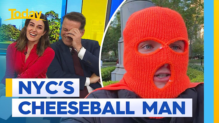 New York City's 'Cheeseball Man' leaves Today hosts in stitches | Today Show Australia