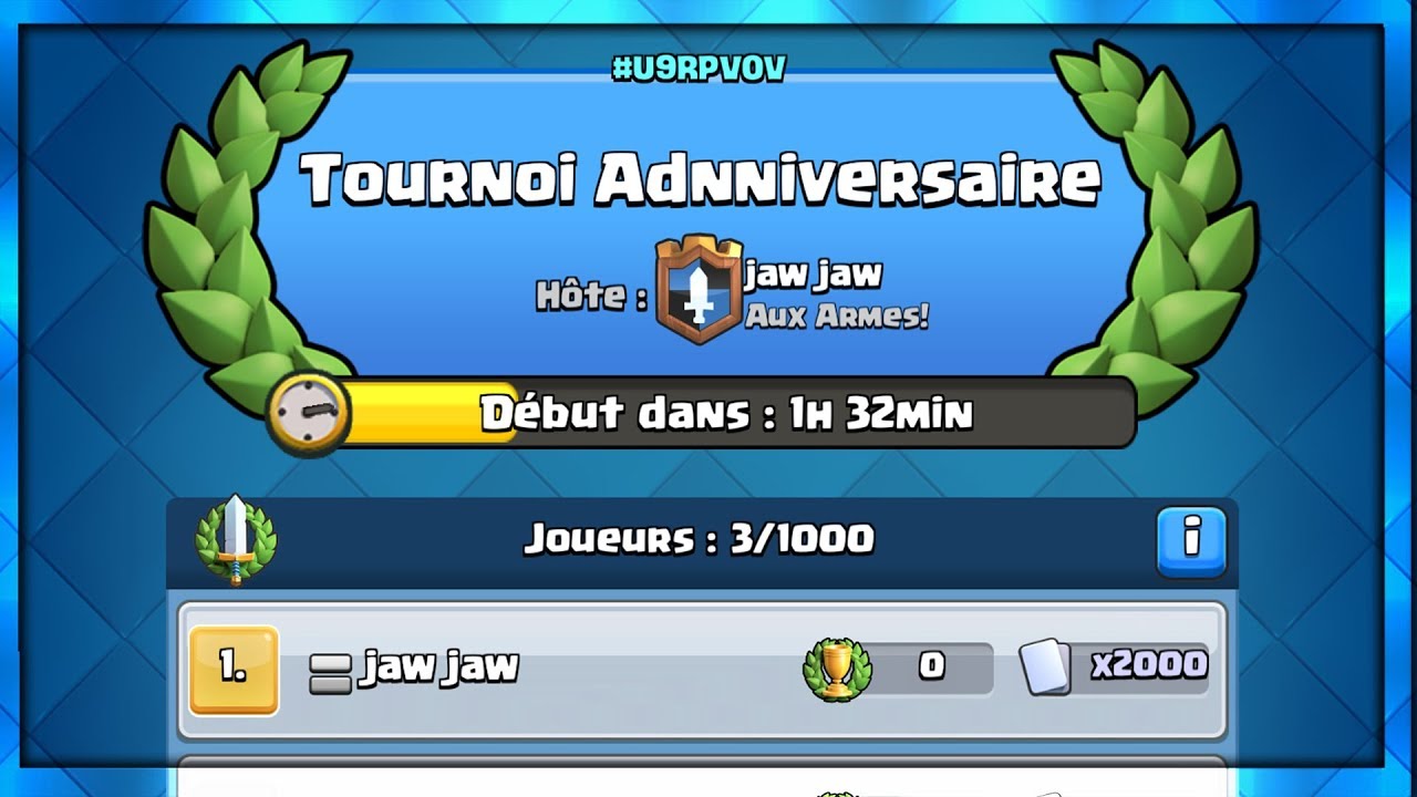 [Rediff] TOURNOI 10,000 GEMMES ADNNIVERSAIRE !! - Clash Royale - Tournoi offert par Ad pour fêter leur 2 ans !