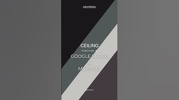 CEILING FUNCTION (How to Round Up) #googlesheets #excel #viral #shortvideo #shorts #youtubeshorts