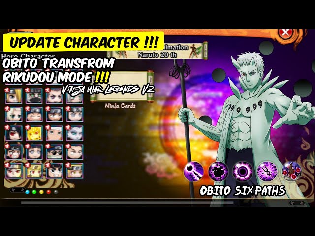 Update Character !!! Obito Transform Six Paths: Ninja War Legends V2 | Fix Bug Minion class=