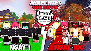 NGÁO TÓM TẮT 100 NGÀY THANH GƯƠM DIỆT QUỶ NHƯNG LÀM QUỶ CÙNG HIHA VÀ SINH TỐ TEAM MINECRAFT 😱👺