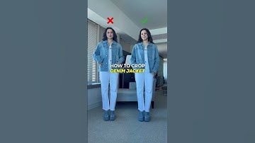 How to crop denim jacket 🔥 #clothhacks #clothing #fashion #menfashion #tips #pics #cloth #trending