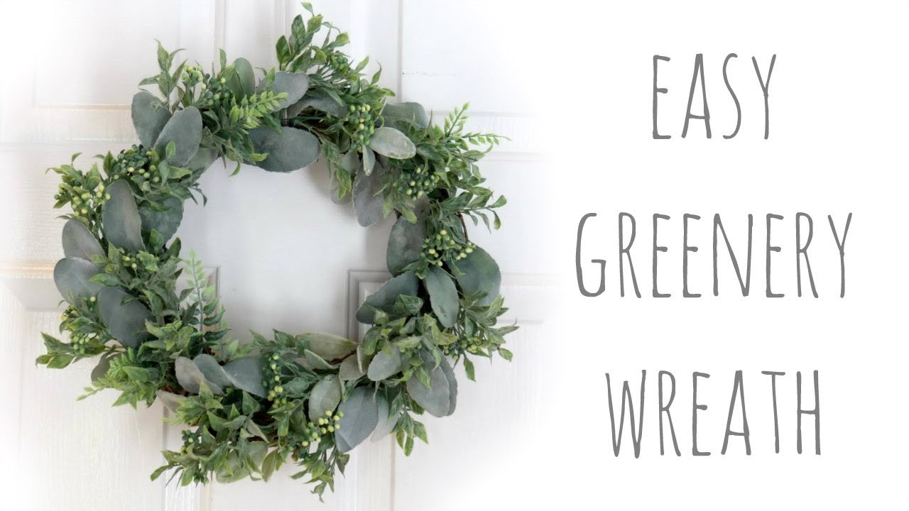 How To Make An Easy Greenery Wreath 