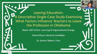 Leaving Education: A Descriptive Single-case Study by Romel Muex