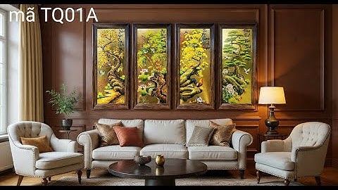 tranh tứ quý tùng cúc trúc mai, tranh bốn mùa xuân hạ thu đông mã TQ01A