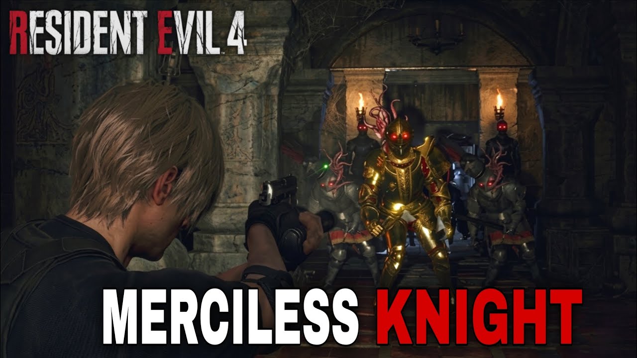 Resident Evil 4 Remake - Leon vs Merciless Knight Boss Fight 