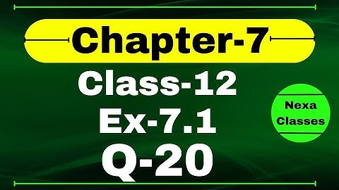 Class 12 Ex 7.1 Q20 Math | Chapter7 Class12 Math | Integration | Ex 7.1 Q20 Class 12 Math