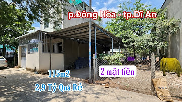 Bán Đất Đông Hòa Dĩ An (1238) 2,9 Tỷ 115m2 Quá Rẻ, gần Trần Hưng Đạo, Hoàng Hải BĐS