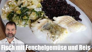 Kabeljau mit Fenchel-Rucola-Gemüse