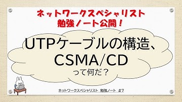 【#7ネットワーク勉強 ネスペ　CCNA CCNP】ケーブルの構造、CSMA/CDってなんだ？