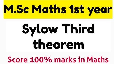 Sylow Third theorem | Advanced Abstract Algebra
