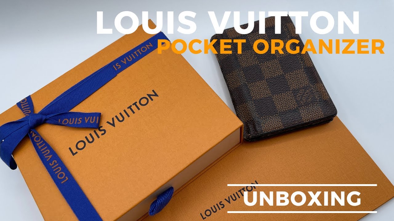 LOUIS VUITTON Damier Graphite Giant Pocket Organizer Wallet Orange