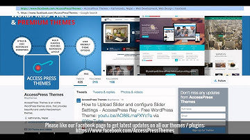 Beautiful Free WordPress Theme AccessPress Ray - How to Add Social Links | WordPress Tutorial