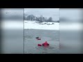 Firefighter Rescues Dog Trapped in Icy Water | Eastchester NY