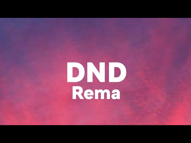 Rema - DND (Lyric Video) 