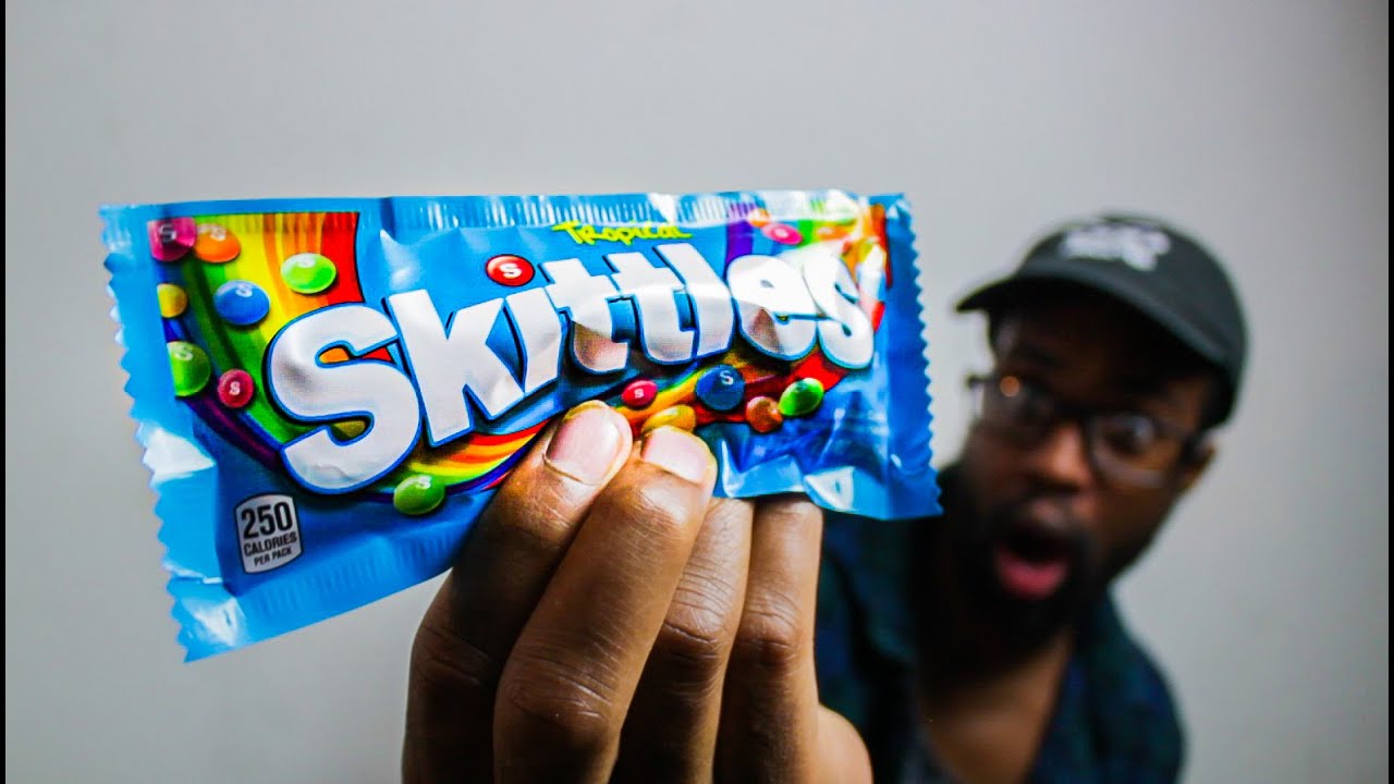 ASMR EATING TROPICAL SKITTLES CANDY | ASMR TY - YouTube