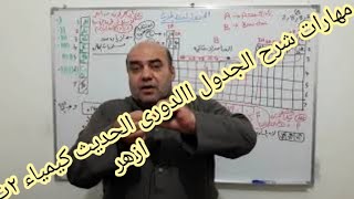 مهارات شرح الجدول االدورى الحديث كيمياء الصف الثانى الثانوى الجدول الدورى نظام حديث & ازهر