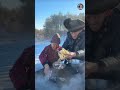Village Grandparents Cooking Hearty Pork Meat &amp; Countryside SoupRural