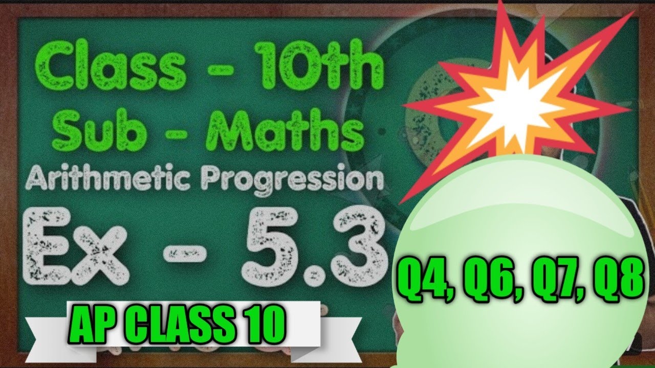 Arithmetic progression class 10th Sum of terms AP Series Math